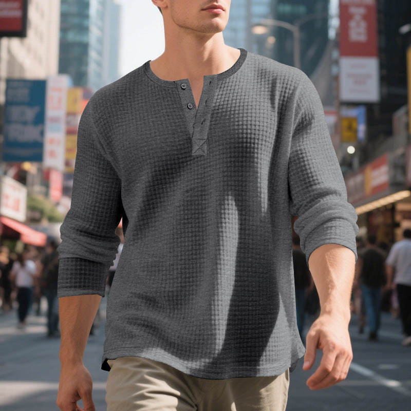 Herren Langarmshirt Strukturiertes Design Modern Berlin