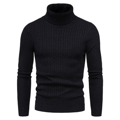 Herren Rollkragenpullover Zopfmuster Elegante Geschenkidee
