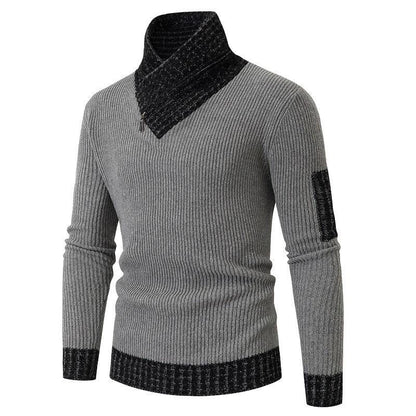 Herren Pullover Modern Asymmetrischer Kragen Strukturiert