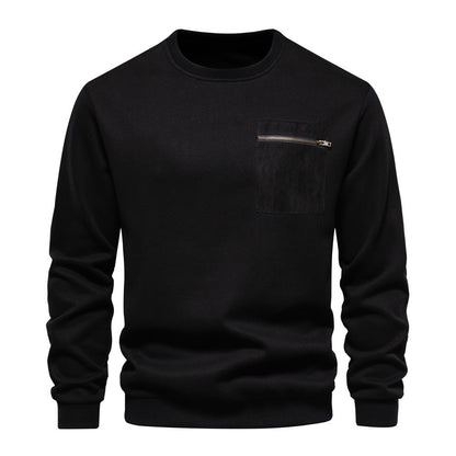 Herren Sweatshirt Soft Weich mit Brustreißverschluss