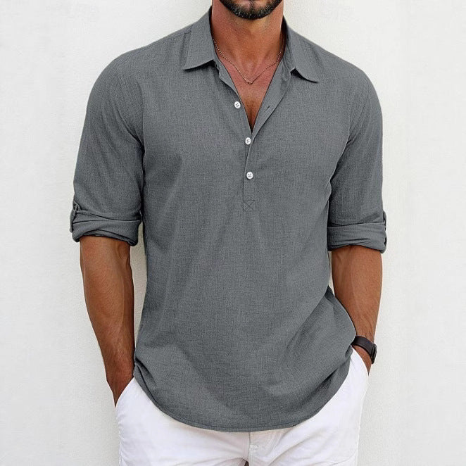 Herren Langarmhemd Modern Berlin Stil