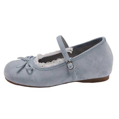 Damen Ballerinas Elegant Spitze Schnallenverschluss