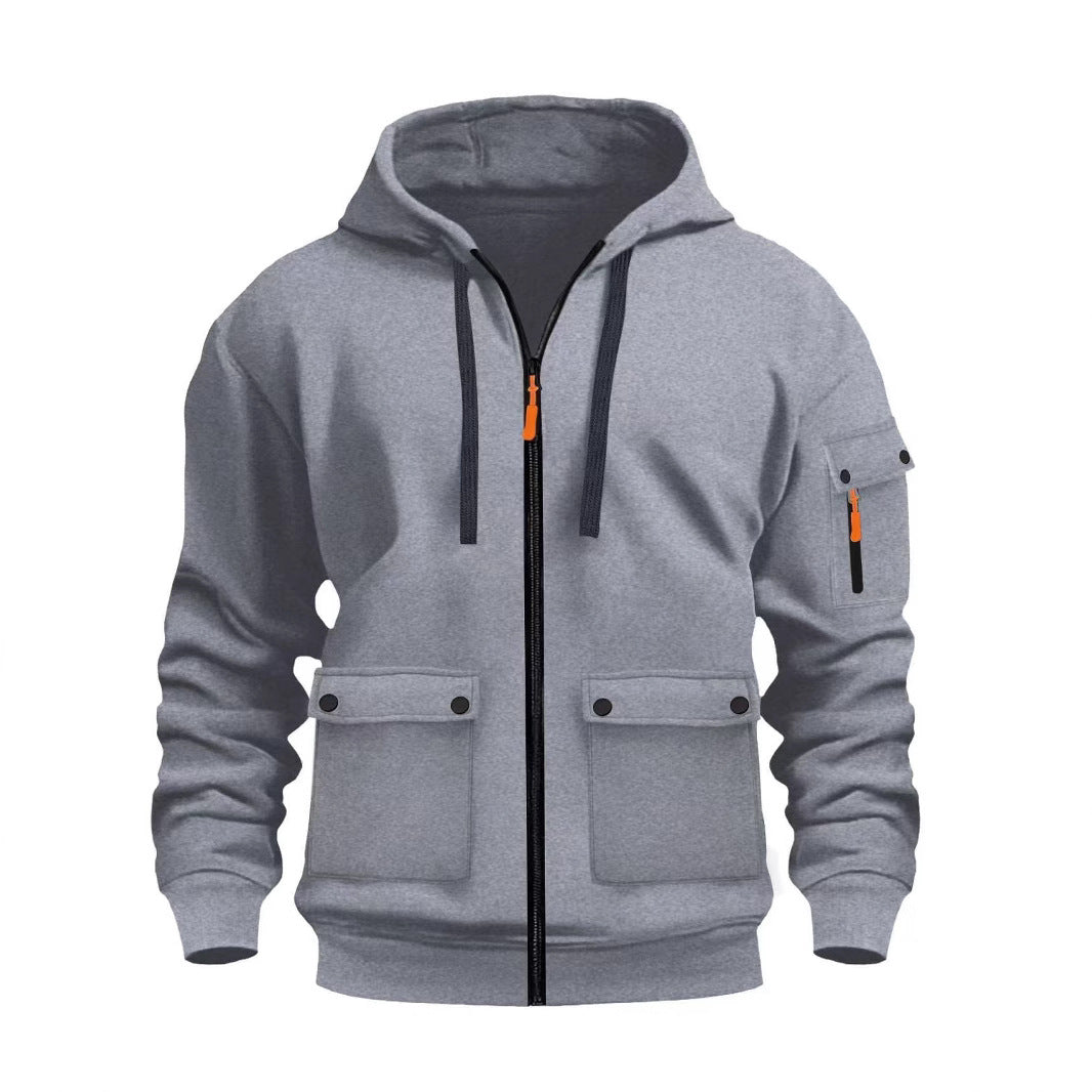 Herren Winterjacke Funktionell Mit Taschen Kapuze - BerlinGlamour