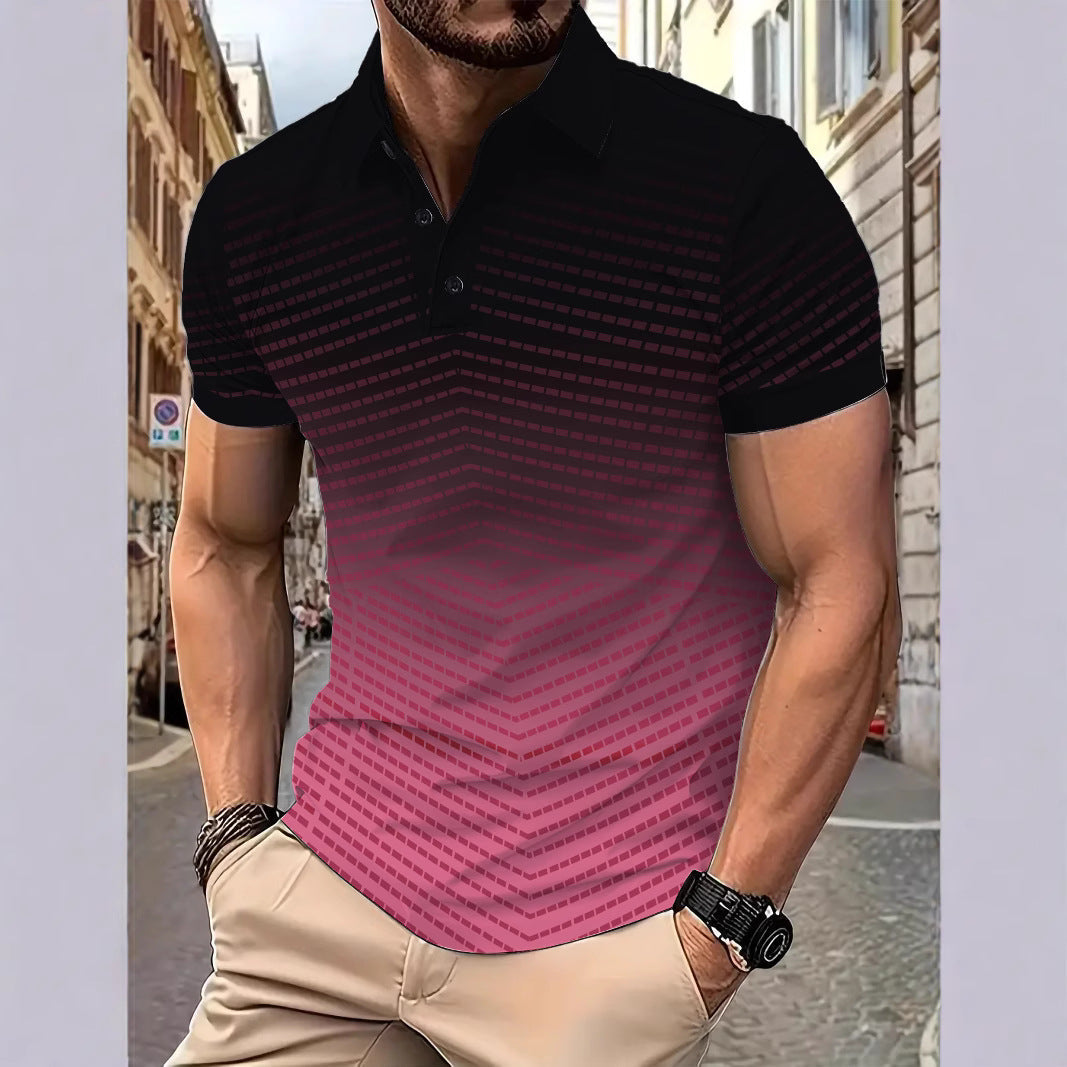 Herren Poloshirt 3D Muster Modern Berlin Style - BerlinGlamour