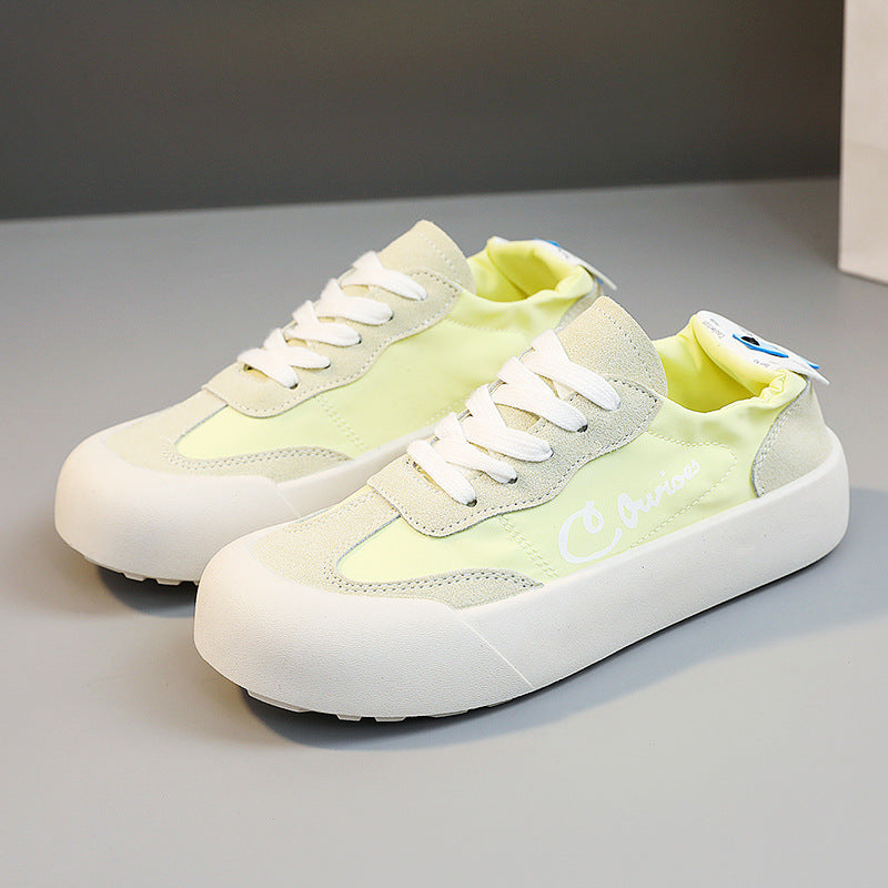 Damen Sneaker Bequem Hohe Sohle Atmungsaktiv Mesh