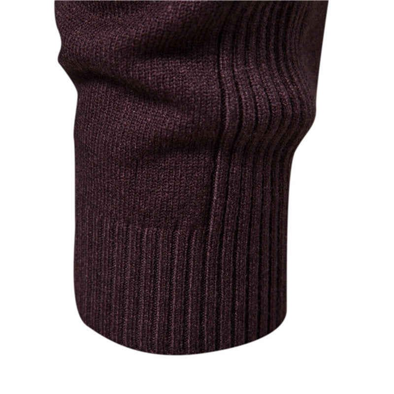 Herren Pullover Feinstrick Hochkragen Modern Design
