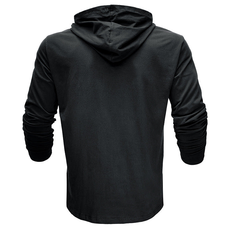 Herren Hoodie Langarm V-Ausschnitt Modern Trendy