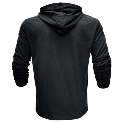 Herren Hoodie Langarm V-Ausschnitt Modern Trendy