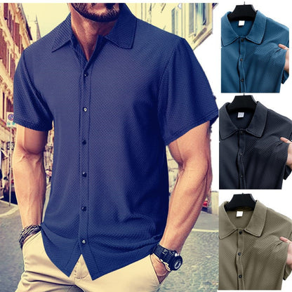 Herren Hemd Kurzarm Strukturiert Modern Berlin Style