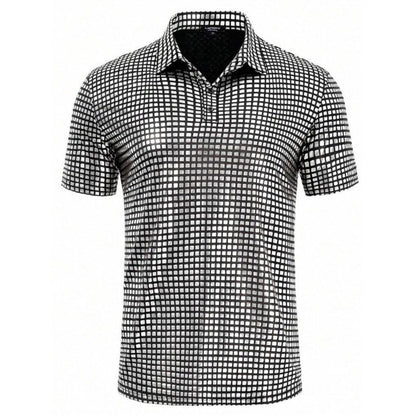Herren Polo-Shirt Modern Grafik Muster Trendy