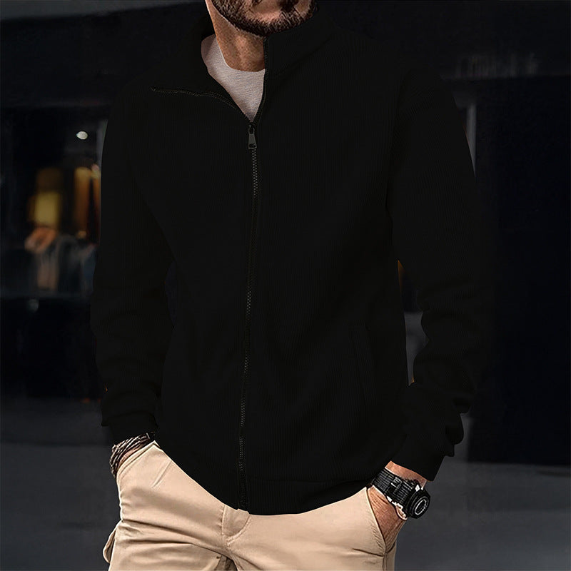 Herren Winterjacke Reißverschluss Hochkragen Trendy