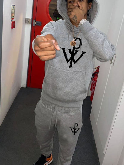 Herren Jogginganzug Set mit Logo-Druck Modern Berlin Style