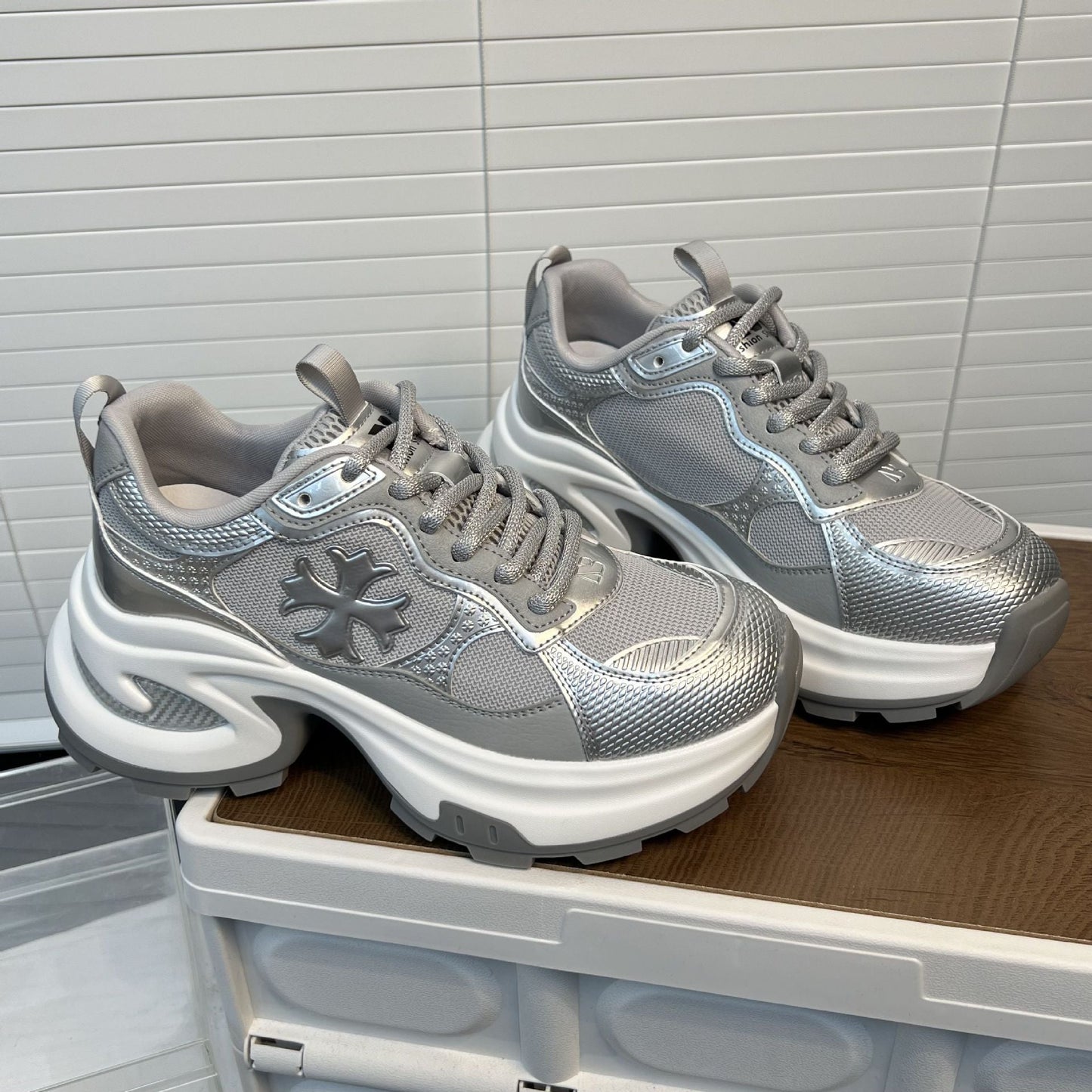 Damen Sneaker Chunky atmungsaktiv Sportlich