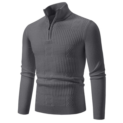 Herren Pullover Modern Stehkragen Strukturiert