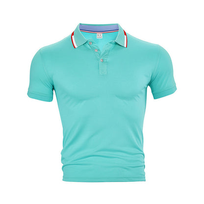 Herren Polohemd Modern Kragen Kontrastfarben Elegent