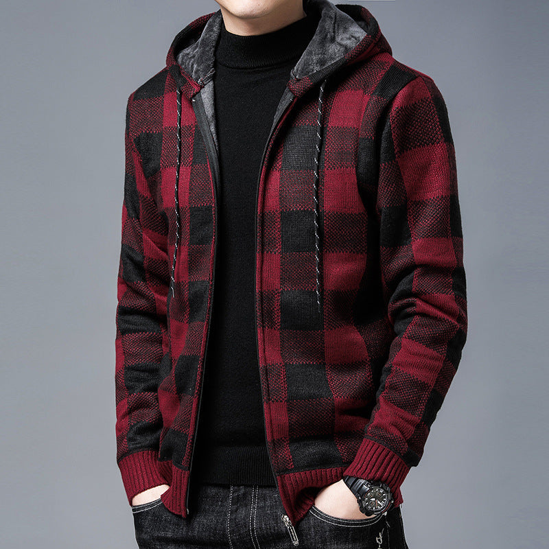 Herren Strickjacke Hoodie Modern Berlin Stil