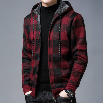 Herren Strickjacke Hoodie Modern Berlin Stil