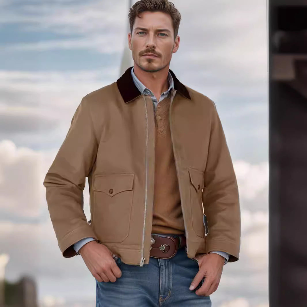 Herren Übergangsjacke Klassisch Bequem Mit Taschen