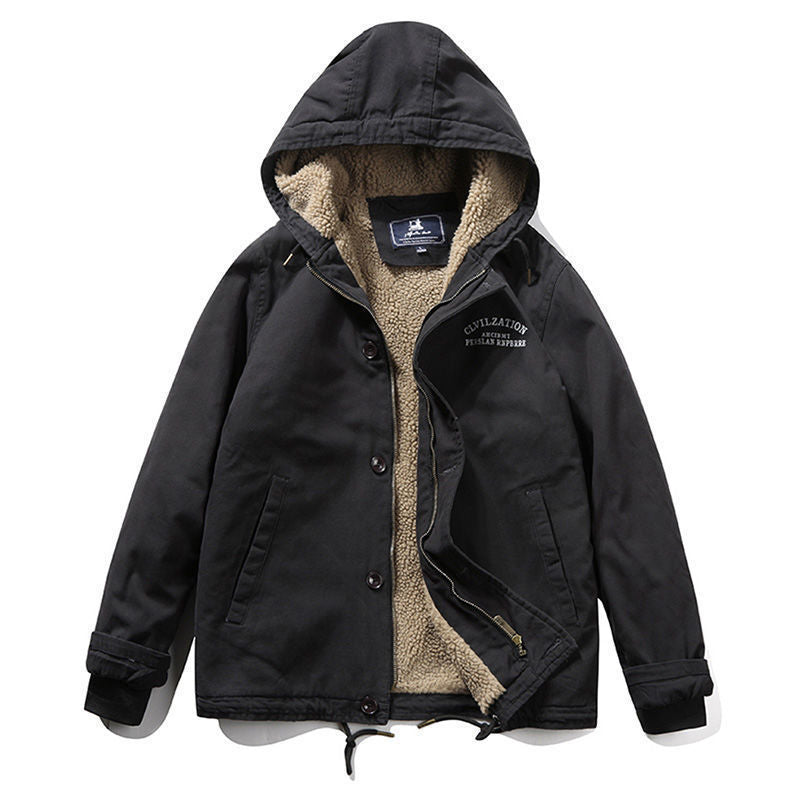 Herren Fleecejacke Warm Isolierend mit Kapuze - BerlinGlamour