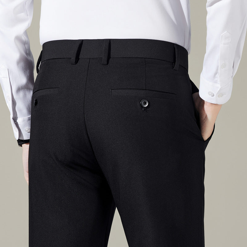 Elegante Herren Businesshose Slim Fit Schwarz