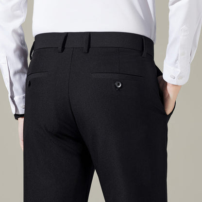 Elegante Herren Businesshose Slim Fit Schwarz