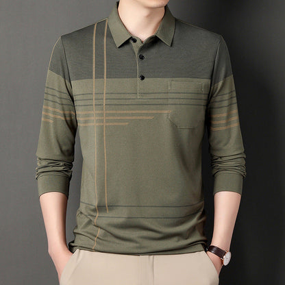 Herren Poloshirt Langarm Modern Grafikdesign Berlin - BerlinGlamour