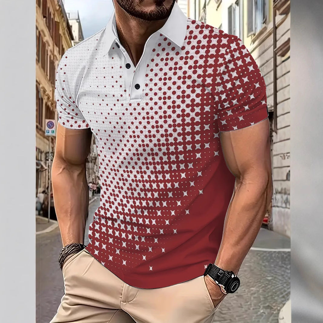 Herren Poloshirt Kurzarm Modern Grafikdesign Berlin Style - BerlinGlamour