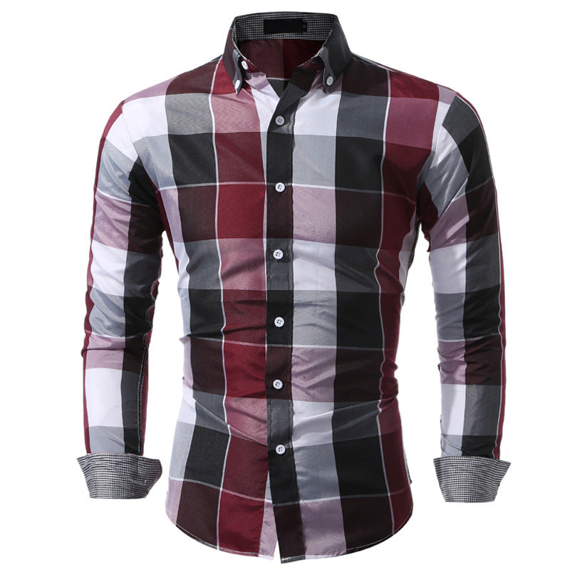 Herren Slim Fit Hemd Karierter Stil Modern Berlin