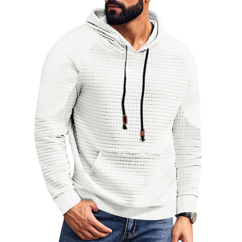 Herren Kapuzenpulli Strukturiert mit Taschen Modern