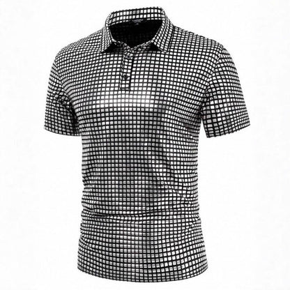 Herren Polo-Shirt Modern Grafik Muster Trendy