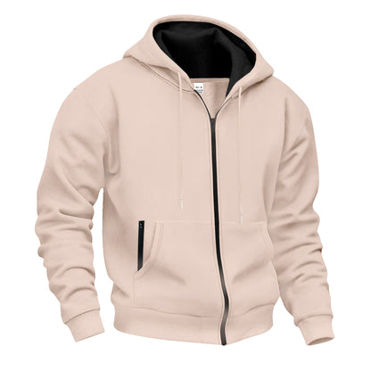 Herren Kapuzenpullover Elastisch Reißverschluss Modern