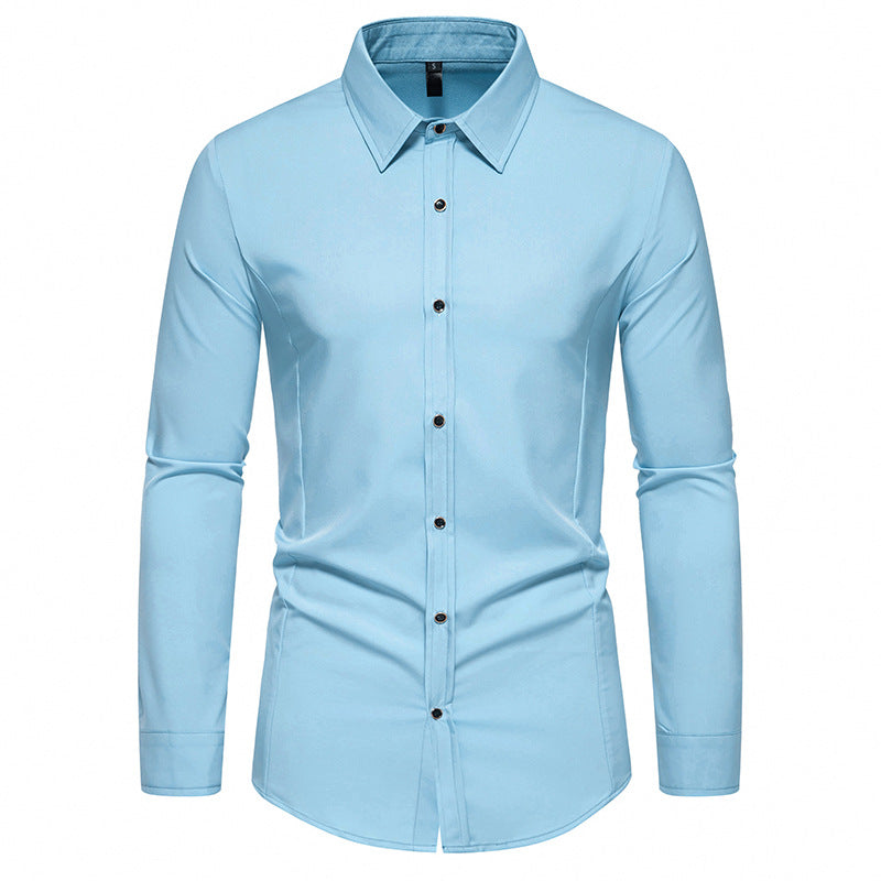 Herren Langarmhemd Elegant Slim Fit Modern