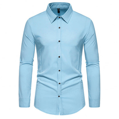 Herren Langarmhemd Elegant Slim Fit Modern