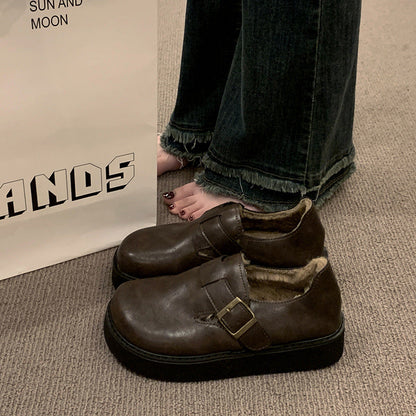 Damen Mokassins Bequem Schnallenverschluss Komfort Schuhe
