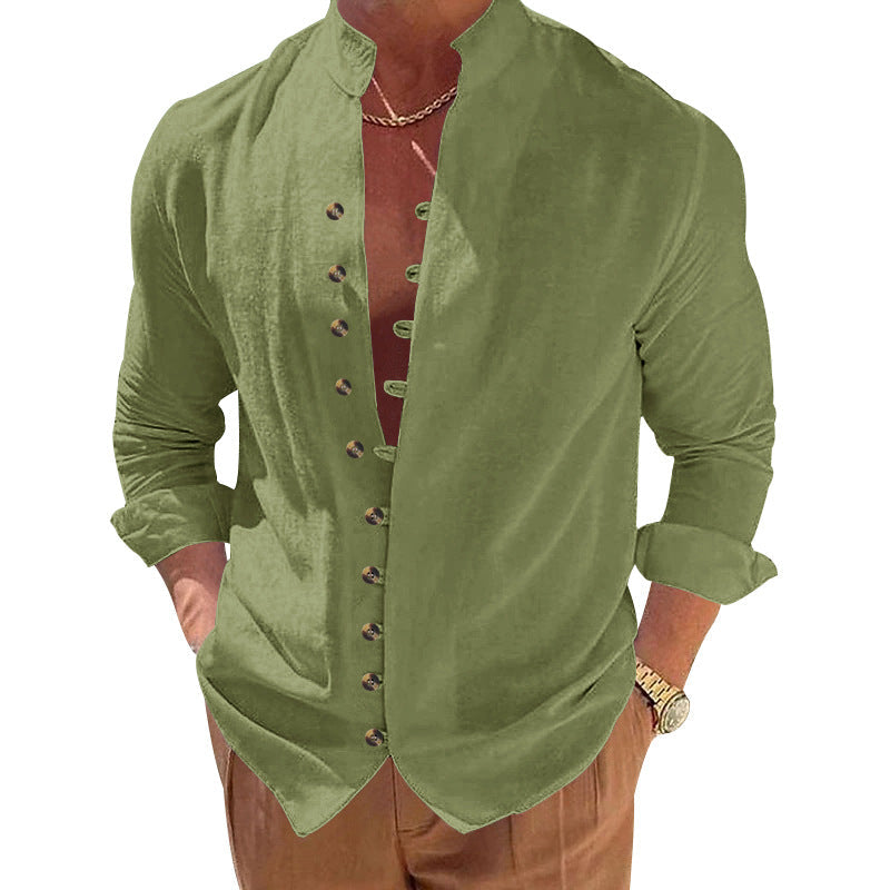 Herren Hemd Lässig Knopfleiste Trendy Casual