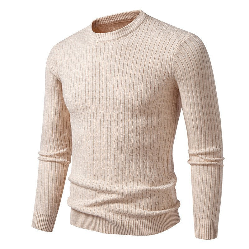 Herren Pullover Grobstrick Zopfmuster Elegantes Design