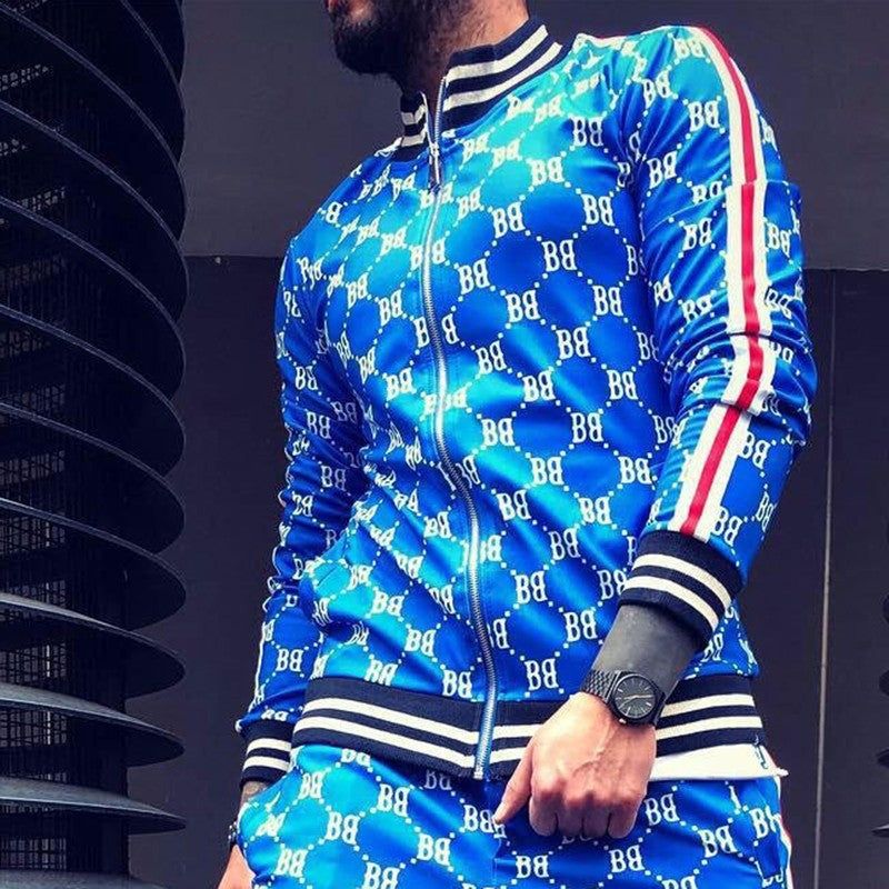 Herren Tracksuit Sportlich mit Grafikdruck Modern - BerlinGlamour