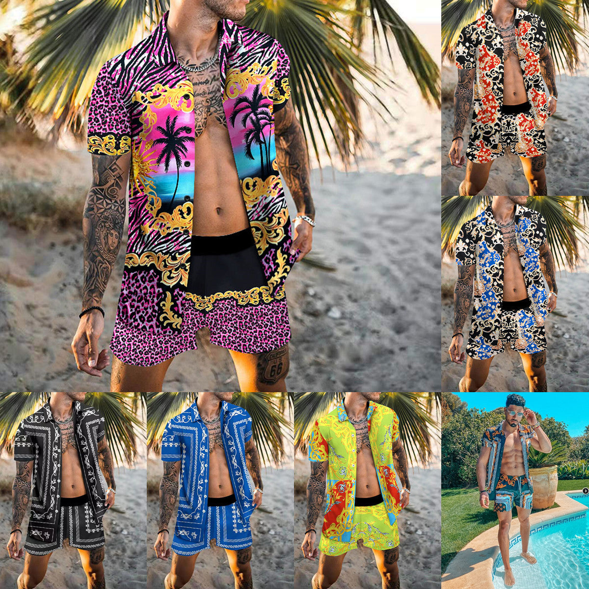 Männer Strandset Kurzarm Modern Berlin Style - BerlinGlamour