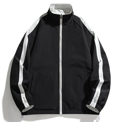 Herren Übergangsjacke Sportlich Mit Kragen Reißverschlusstaschen