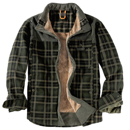 Herren Flanelljacke Warm Kuschelig Winterjacke