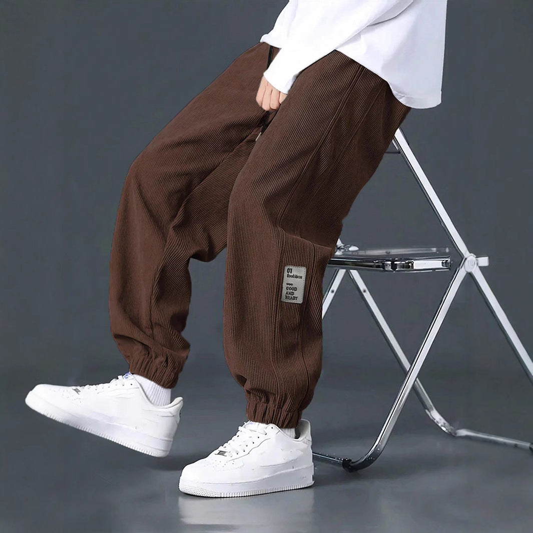 Herren Cargohose Bequem Rippstruktur Viel Taschen - BerlinGlamour