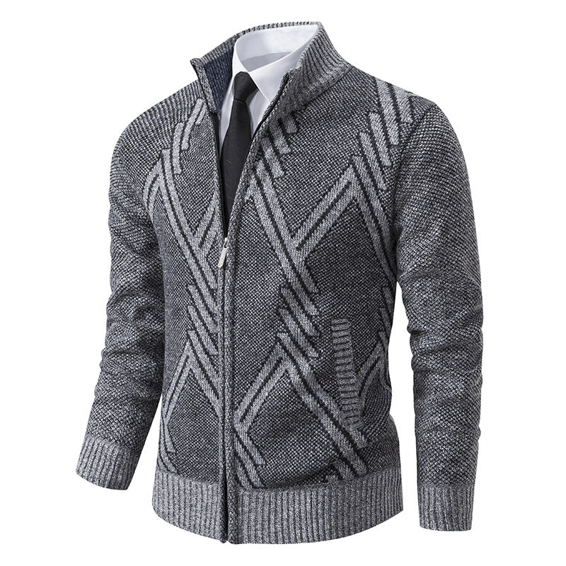 Herren Strickjacke Geometrische Muster Modern Trendy