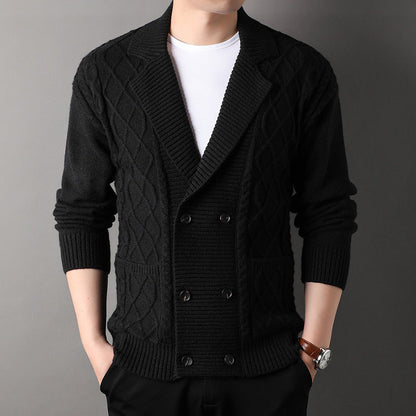 Herren Strickjacke Doppelknopf Modern Berlin Style