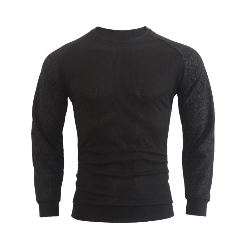 Herren Pullover Langarm Modern Rundhals mit Muster