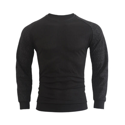 Herren Pullover Langarm Modern Rundhals mit Muster