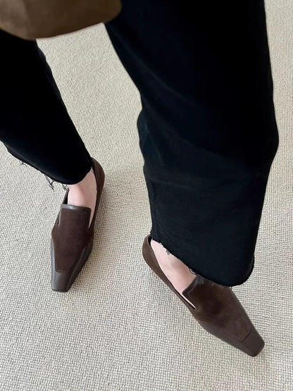 Elegante Leder Loafers Damen Schuhe Schwarz Lederschuhe
