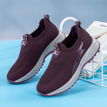 Damen Sneaker Atmungsaktiv Komfortabel mit Weichsohle