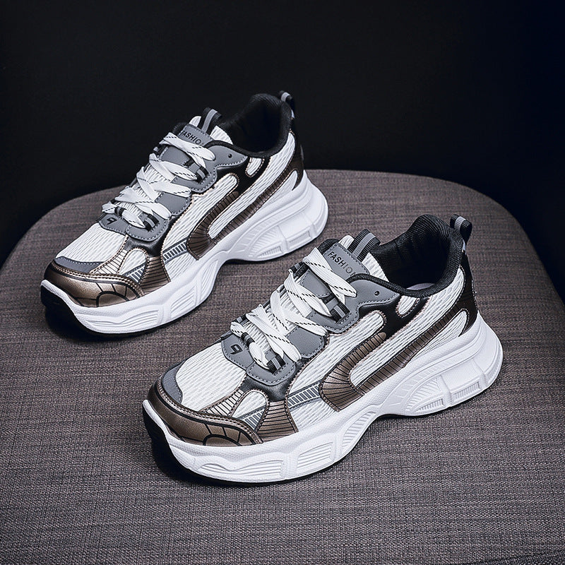 Damen Sneaker Chunky Sportschuhe atmungsaktiv Komfortsohle