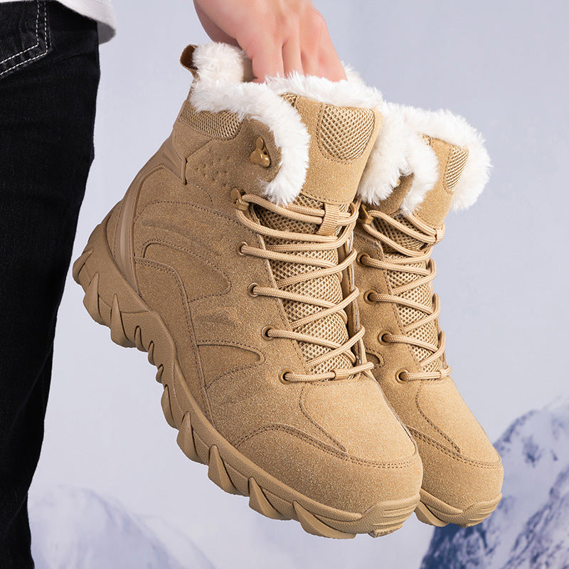 Wanderschuhe Damen Winter Warm Isoliert Rutschfest