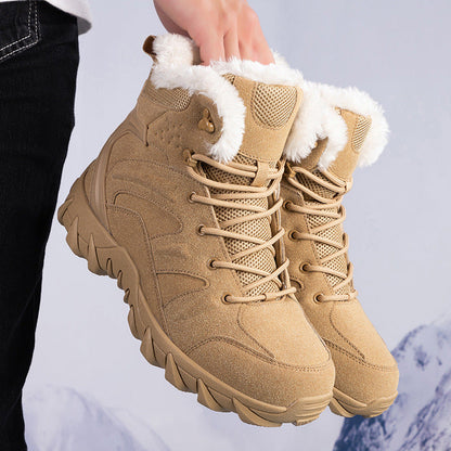 Wanderschuhe Damen Winter Warm Isoliert Rutschfest